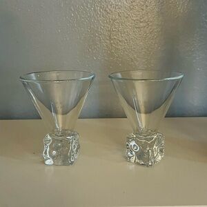 DiSaronno Stemless Melting Ice Cube Base Martini Glass (2)